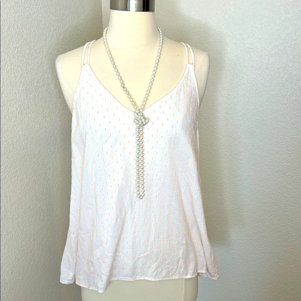 Lou & Grey White Sleeveless Camisole Relaxed Fit
